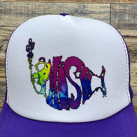 Phish Mens Trucker Hat Purple Snapback Tie-Dye Vermont 80s Jam Band Baseball Cap - Picture 3 of 8